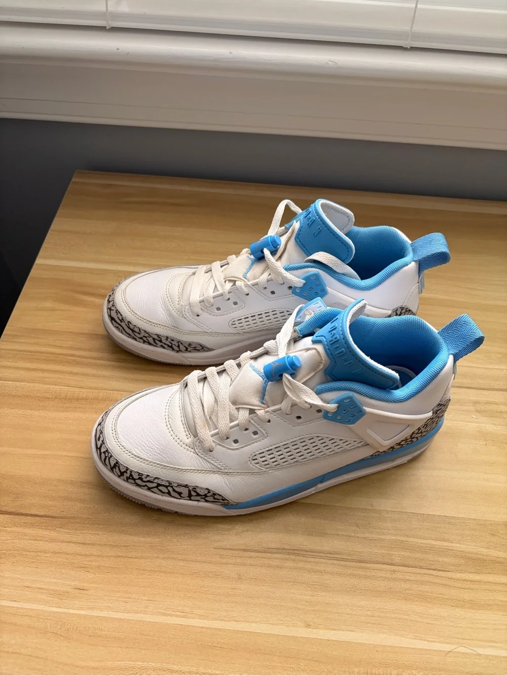 Jordan White and Blue Retro Sneaker